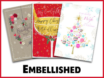 Embellished Christmas cards