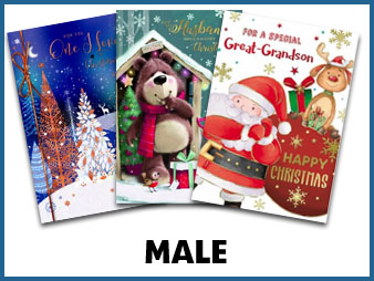 Male Christmas cards