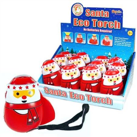 12 Santa Eco torches | PBTX 396096 | Wholesale Christmas hats ...