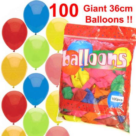 Bag of 100 party balloons in assorted colours | PBT 395410 | Wholesale ...