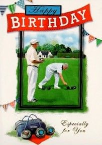 Bowls Birthday Card - Card Design Template