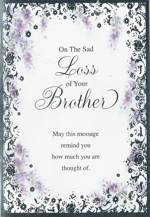 Iparty sympathy cards loss of your brother | WGC X90M LOSS OF BROTHER ...